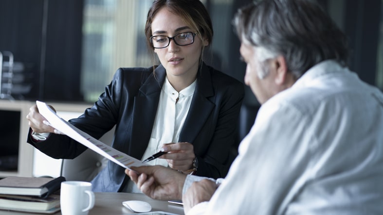 Business People Discussion Advisor Concept